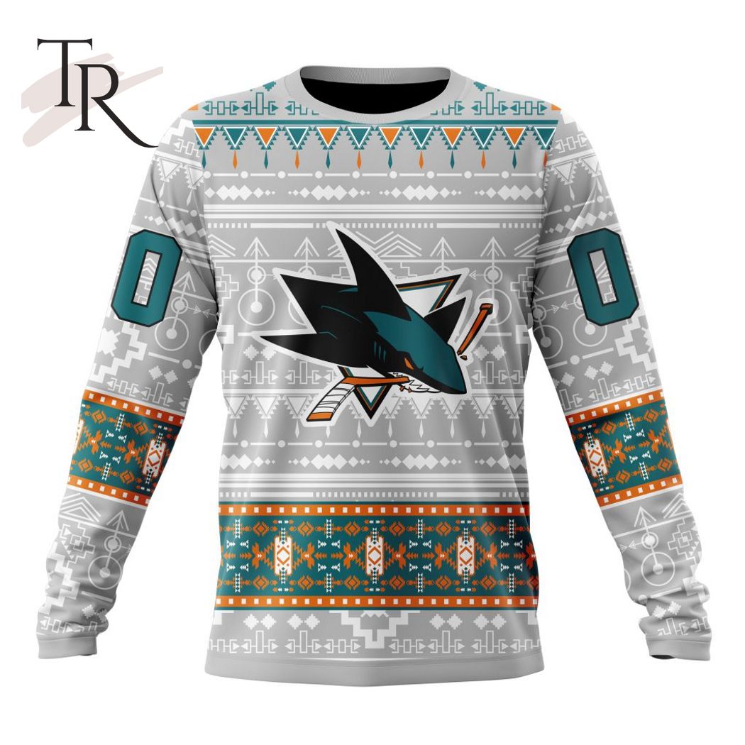 New 2025 NEW] ized NHL San Jose Sharks Special Native Design Custom Hoodie - Image 7